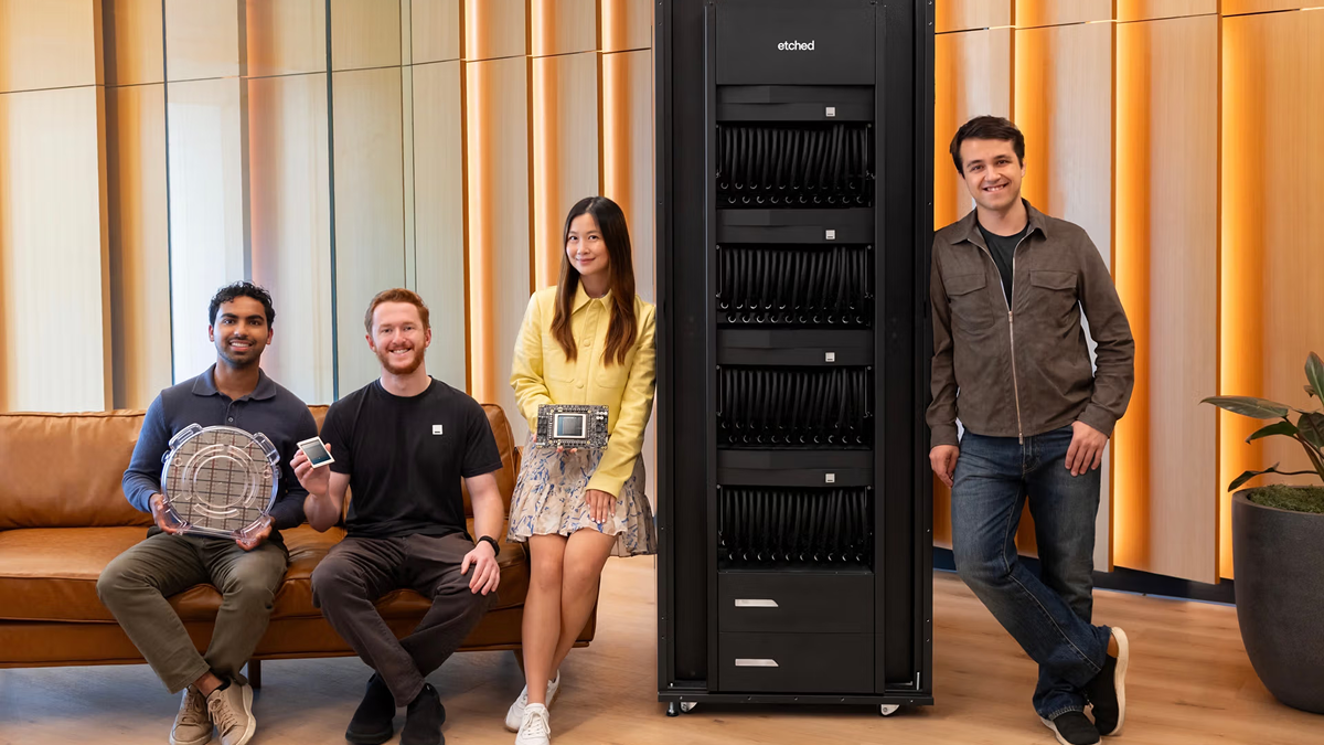 AI inference clusters with custom chips, racks, cooling and data center infrastructure.