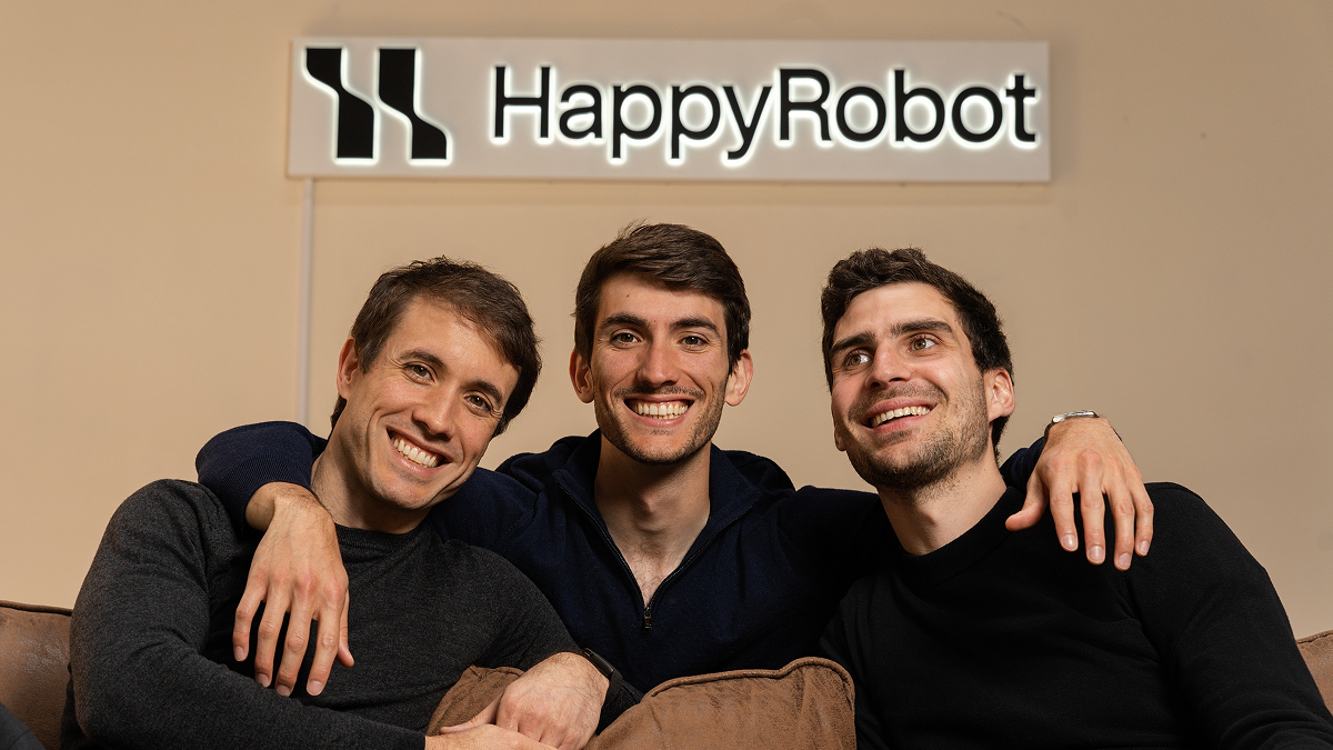 HappyRobot AI agents coordinating enterprise operations across logistics, energy, telecom and finance workflows.