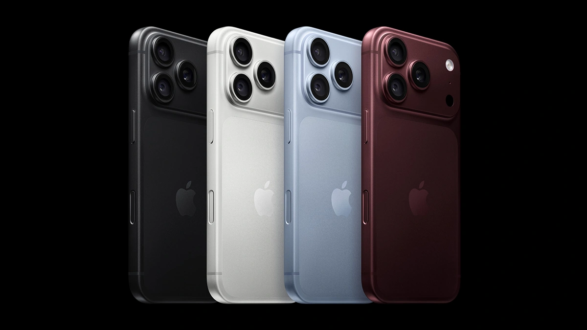 Apple iPhone 18 Pro showing its triple 48MP camera system with variable aperture