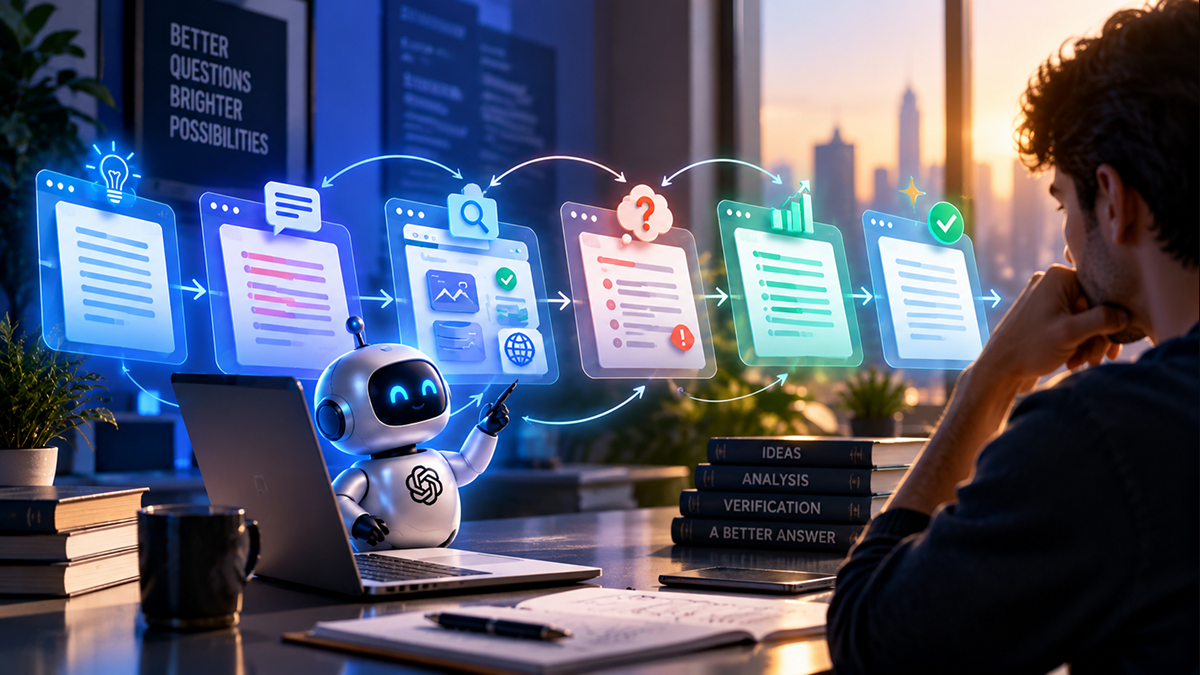 AI self-reflection process showing where LLM self-correction can fail