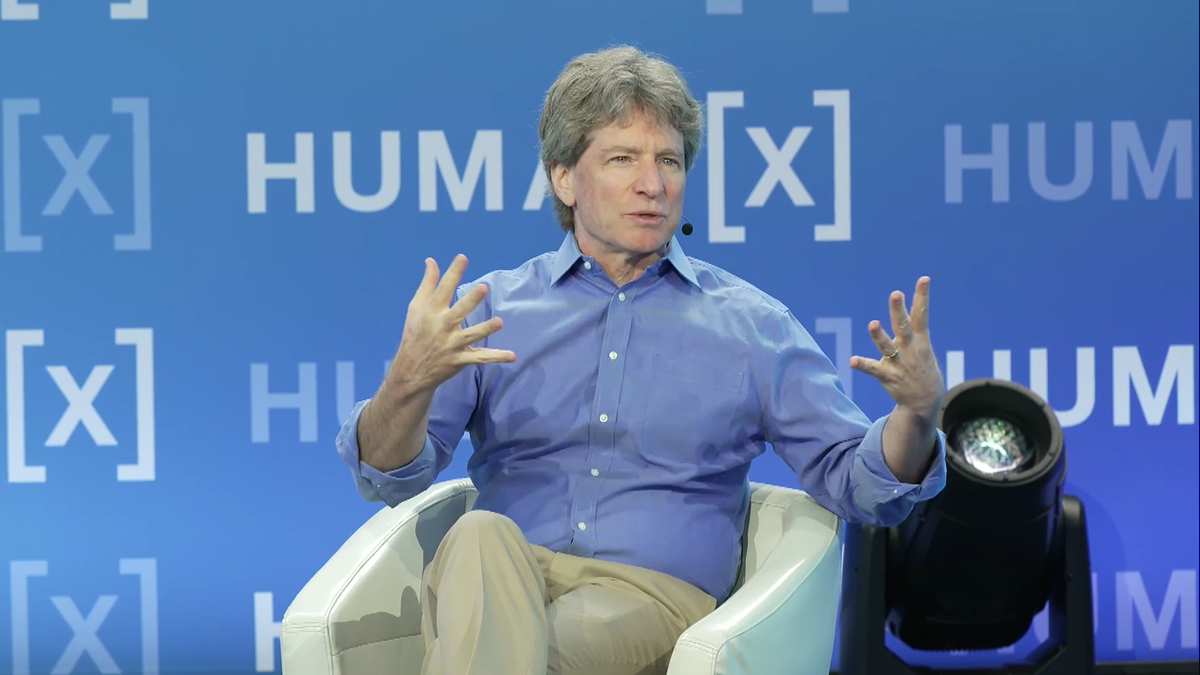 Akamai CTO Robert Blumofe discussing AI agent trust and reliability at HumanX Amsterdam 2026